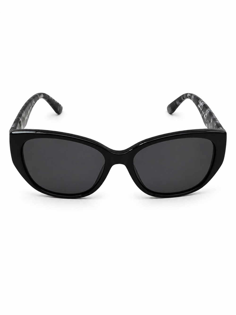 Coach Black Cat-Eye Sunglasses with Marbled Temples